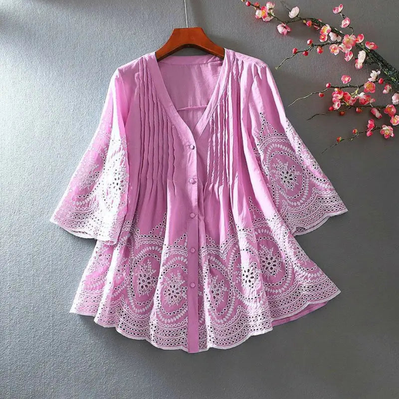 Chikankari cotton tunic for women - back view