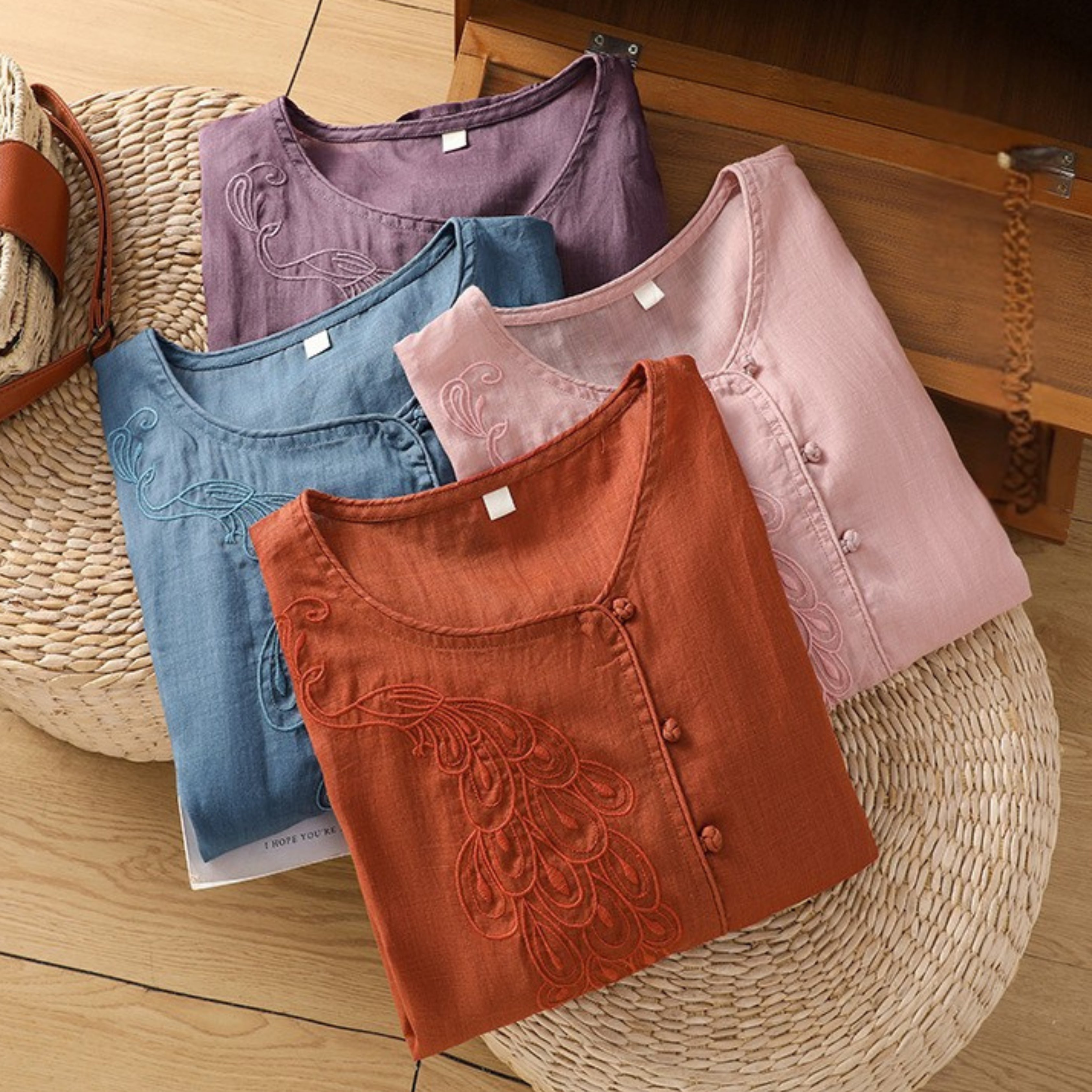 Cotton top for women - lavender colorway