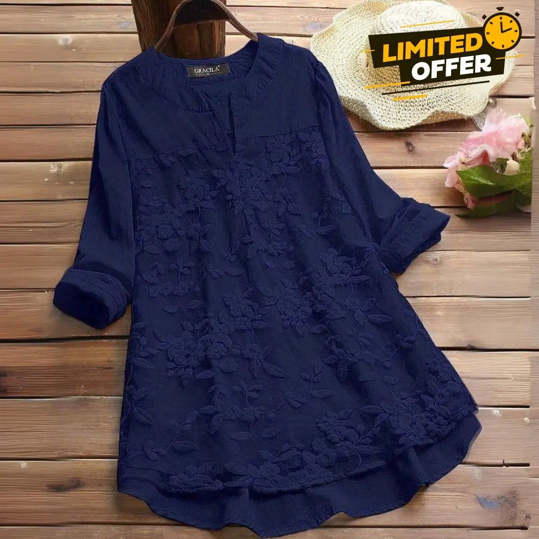 Embroidered cotton tunic for women - styled look 2