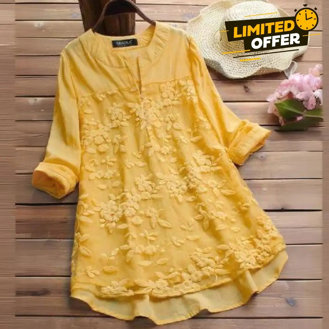Embroidered cotton tunic for women - styled look 3