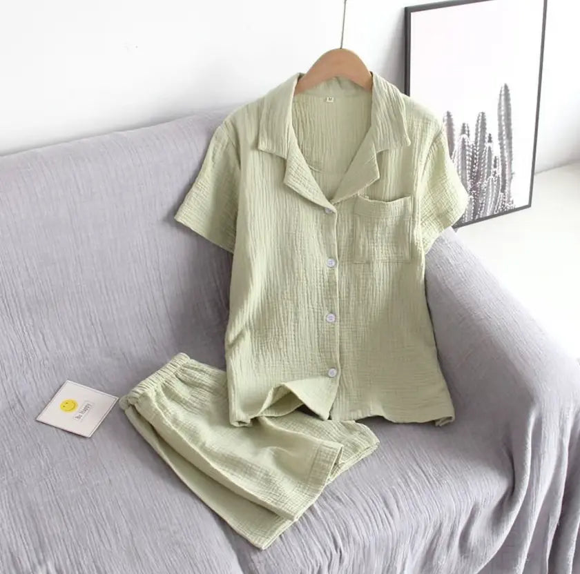 Cotton co-ord set for women - pista colorway