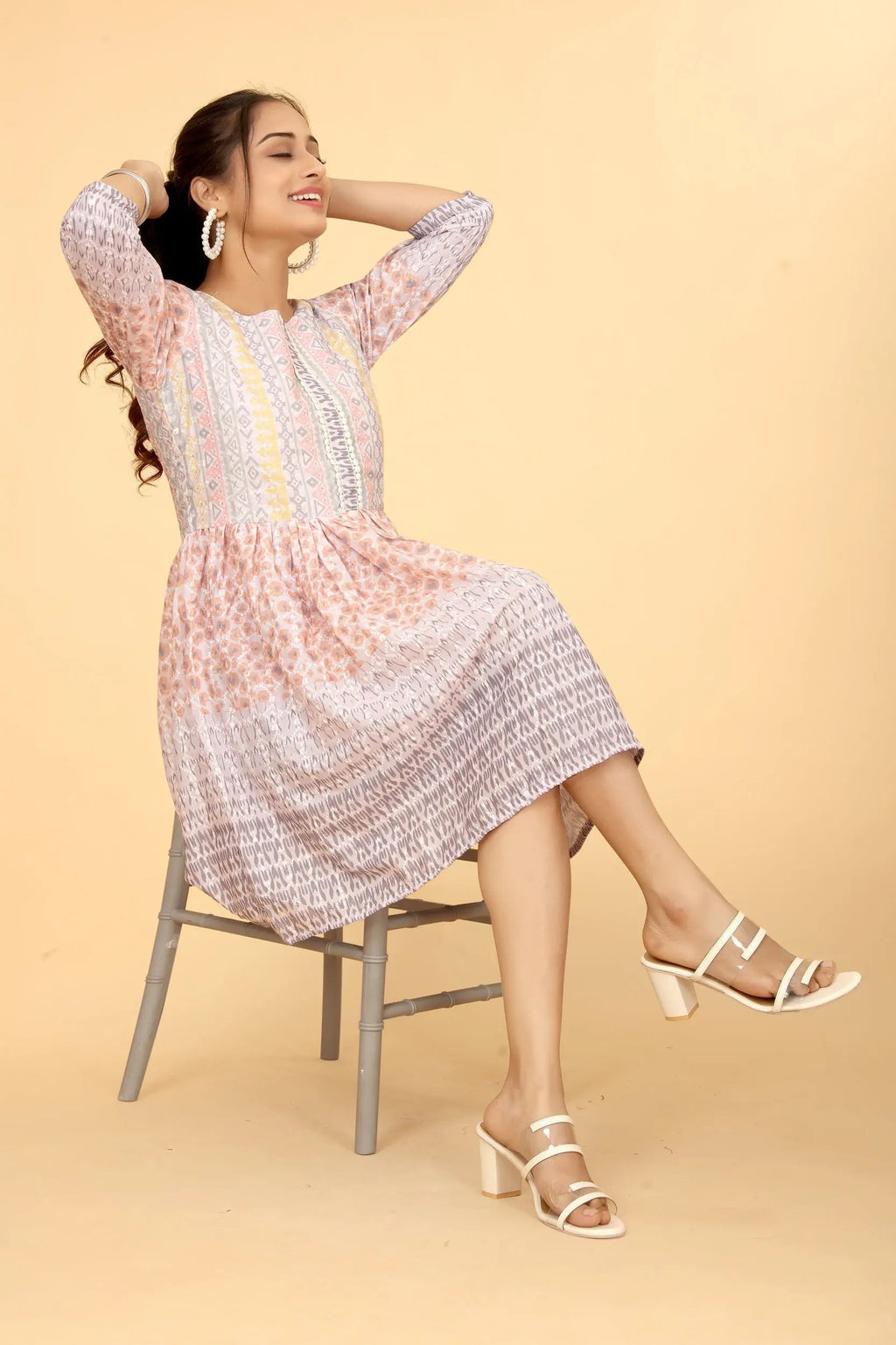 White lace tunic for women - back view
