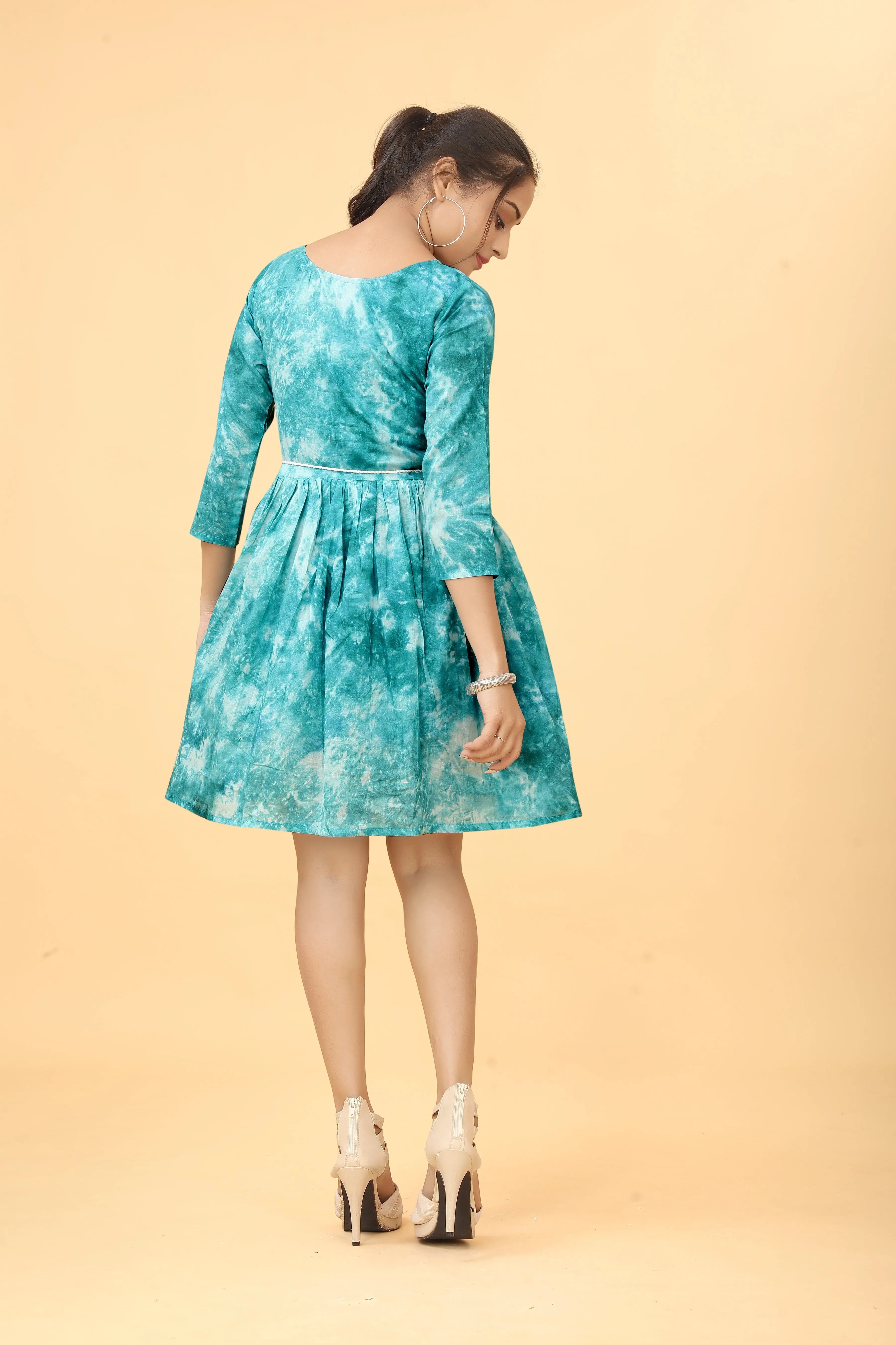 Rama shibori tunic for women - back view