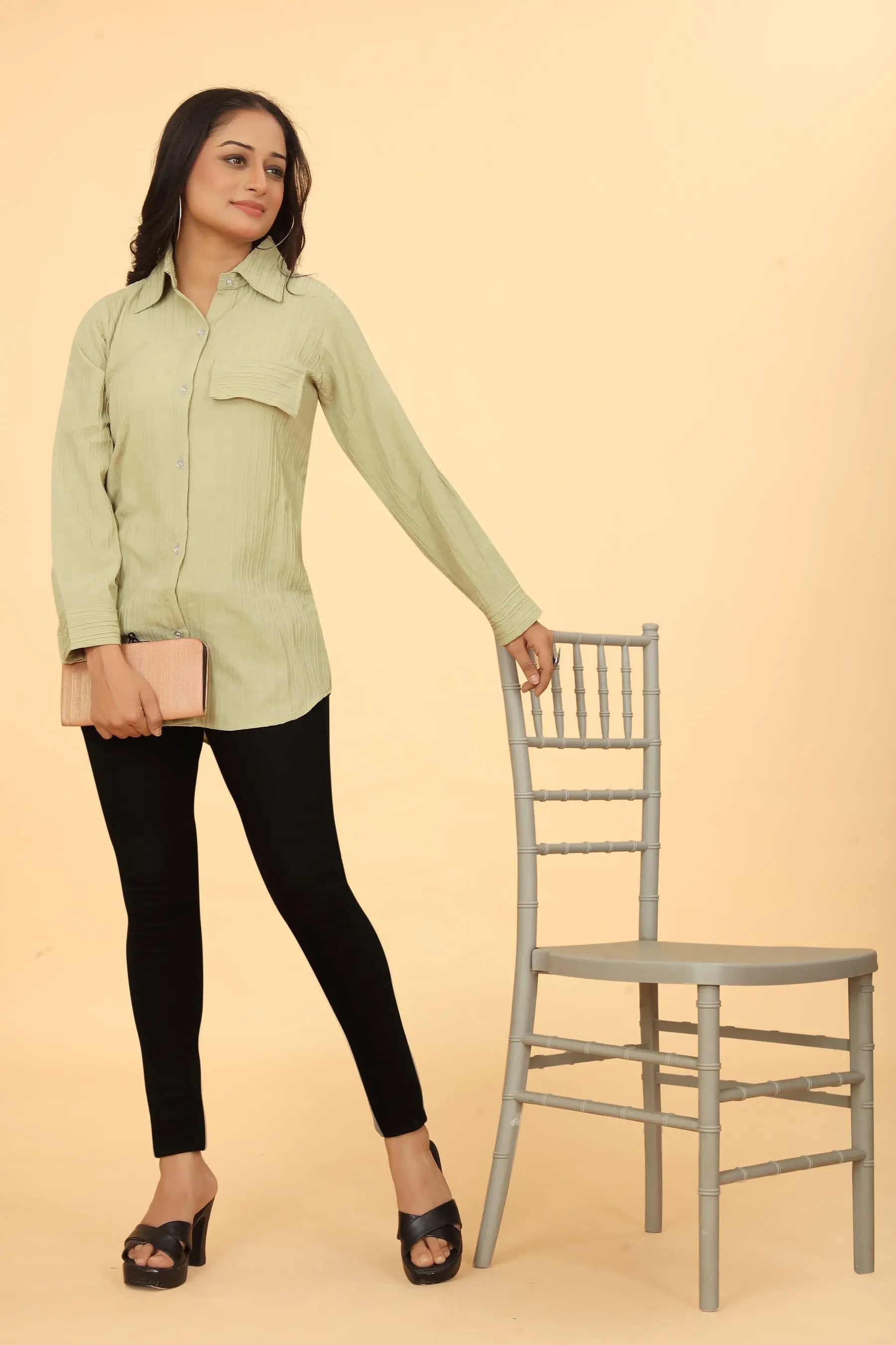 Collar neck top for women - styled look 1