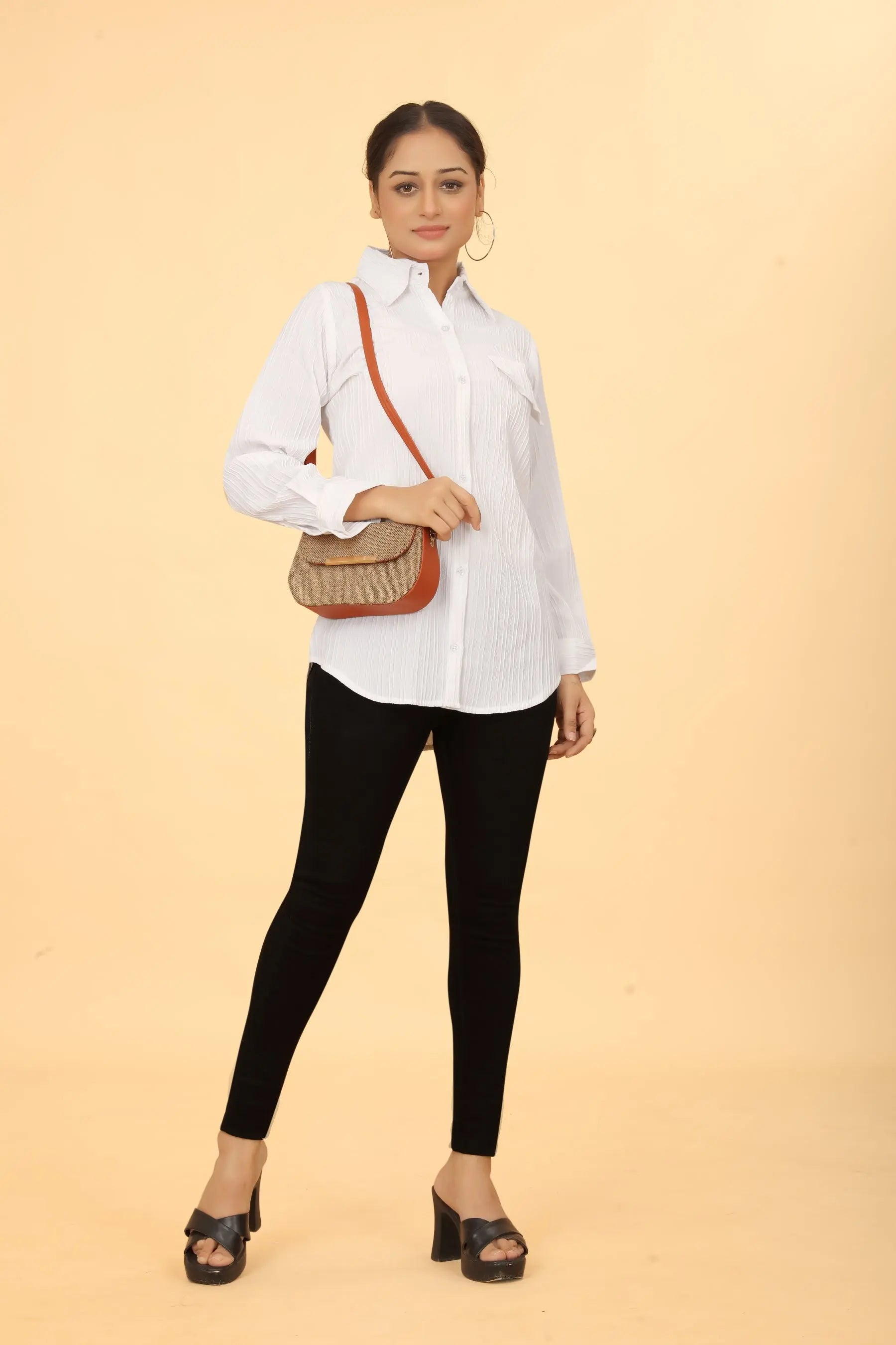 Collar neck top for women - styled look 2
