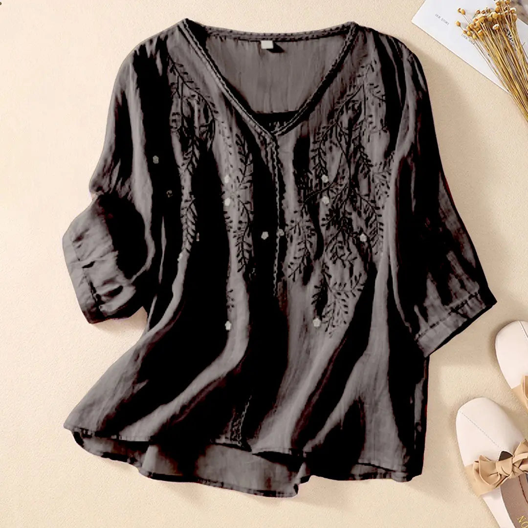 Purple viscose rayon tunic for women
