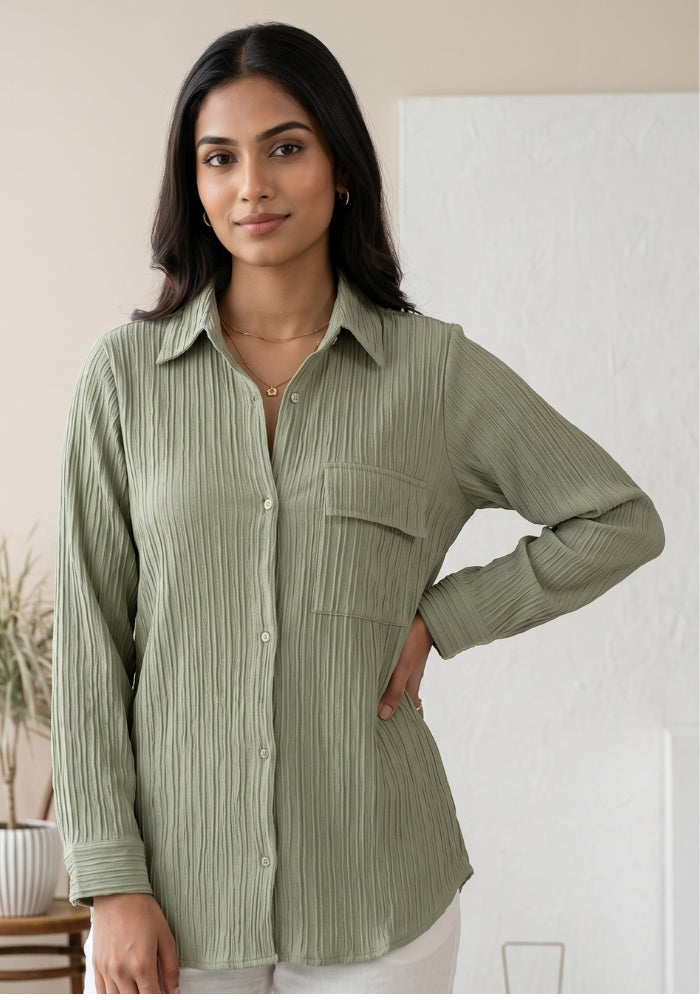Collar neck shirt for women - styled look 3