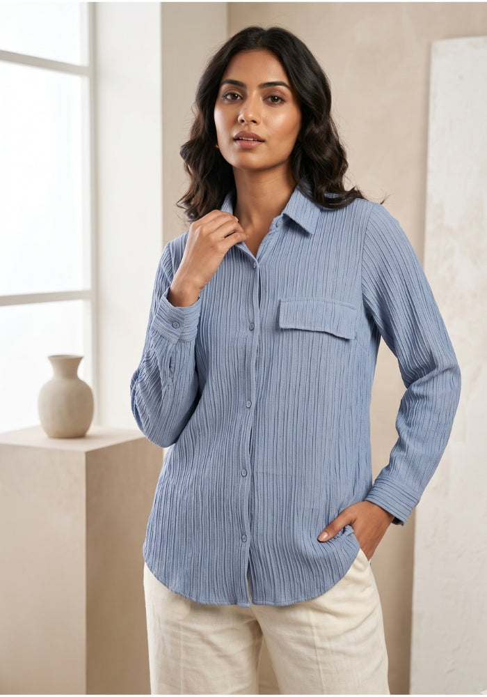Collar neck shirt for women - styled look 2