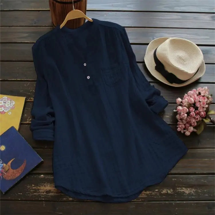 Casual cotton tunic for women - front view