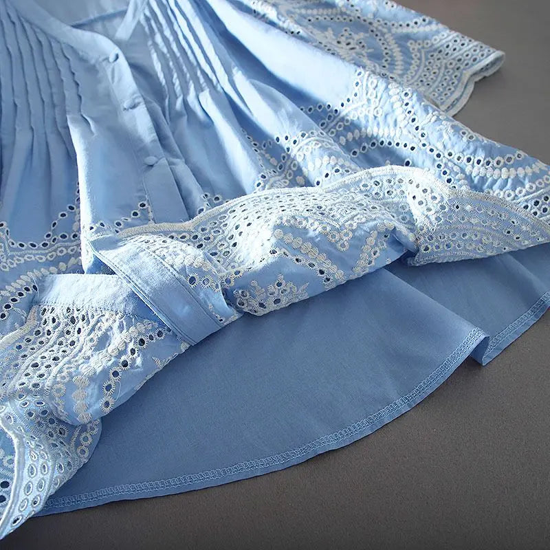 Chikankari cotton tunic for women - color options