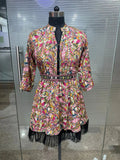 Heavy cotton printed tunic for women - front view